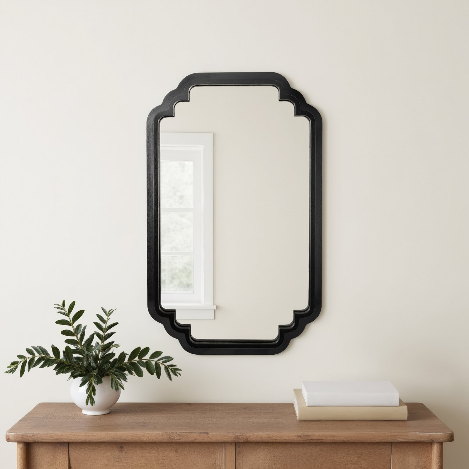 Veliko 18" Mango Accent Mirror, Black