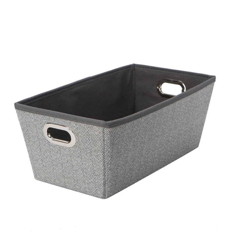 Simplify Fabric Decorative Basket, 5.12" H x 6.69" W x 12.99" D