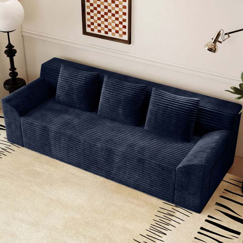 Boneless 71" Cloud Loveseat Sofa, No Assembly Required Comfy Deep Seat Couches 1 pcs for Living Room, Bedroom, Apartment(71 inch diagonal armrest)