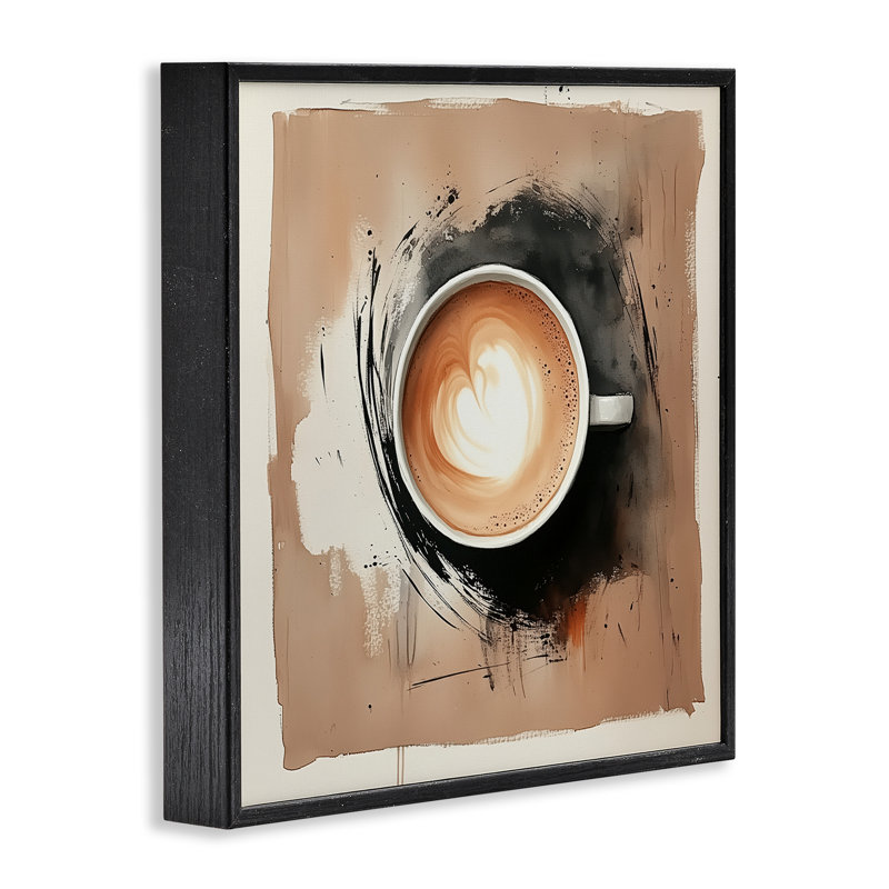«Modern Coffee Love», estampe numérique, design par Annabelle Hall, Giclée encadrée noir minuit, H 24 po x l 24 po