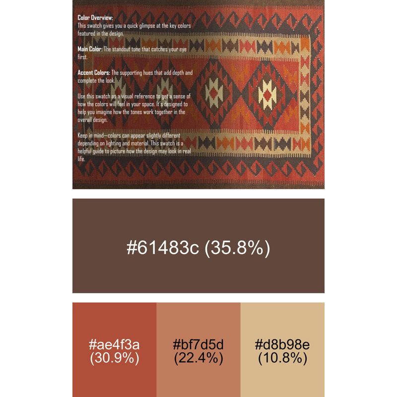 Tapis noir/orange/beige contemporain Holmdel, Rectangle 5 pi x 8 pi