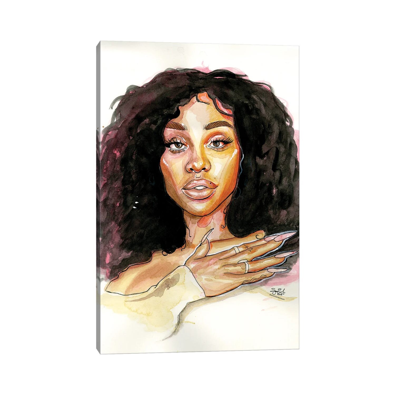 Bless international SZA by Sean Ellmore Gallery Wrapped Canvas