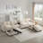 Modular Sectional Sofa With Movable Storage Ottoman And Console, U Shaped Couch-1326074287