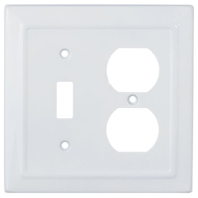 Architectural 2-Gang Duplex/Toggle Combination Standard Wall Plate