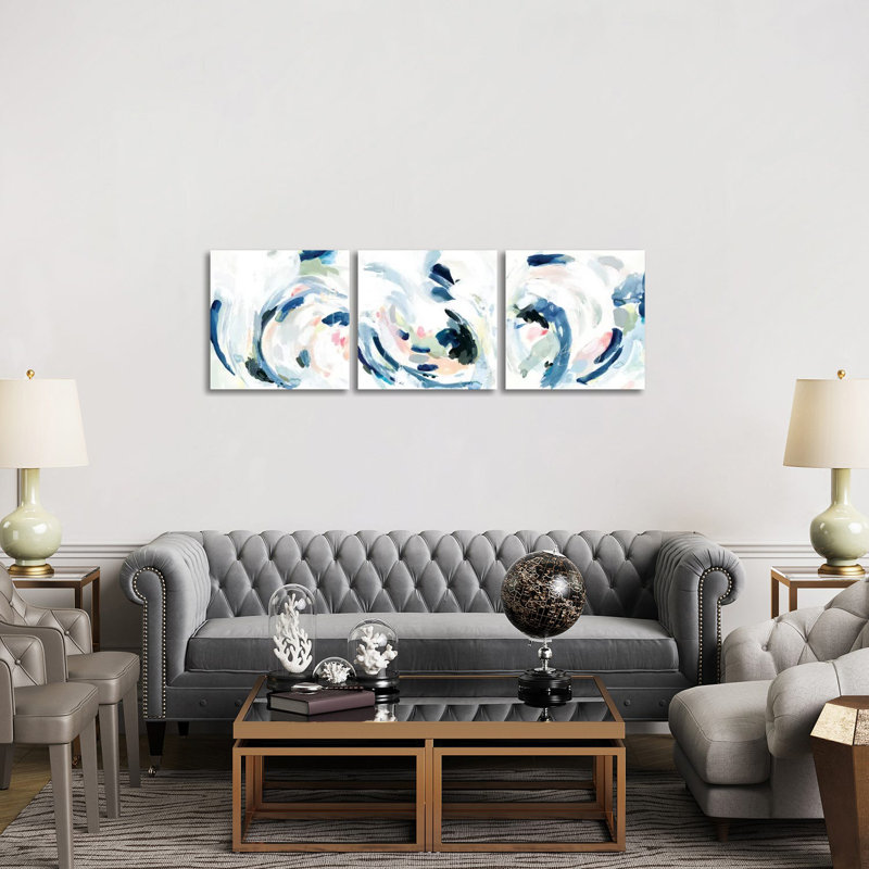 Tailspin Triptych - ensemble d'art mural sur toile - toile tendue (ensemble de 3)