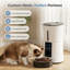 Distributeur automatique de nourriture pour chat et chien avec bols en acier inoxydable, capacité de 4 litres, alimentation à distance APP-124387714