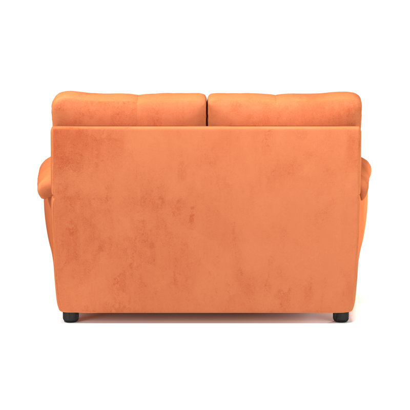 Kenn 62.5'' Upholstered Loveseat, Bulldozer Tangerine