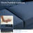 3-seater Upholstered Sofa With Channel Stitching With 2 Accent Pillows-1770406977