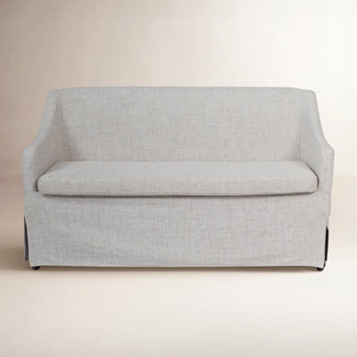 Dana Heights 60" Slipcovered Settee W/ Casters