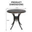 Table de patio en fonte d'aluminium avec trou pour parasol en bronze