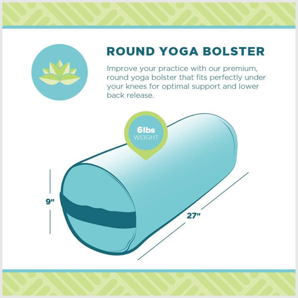 Yoga Bolster 2pcs, Yoga Cushion, Yoga Pillow 100% Cotton, Round Yoga Bolster,  Yoga Gift. 