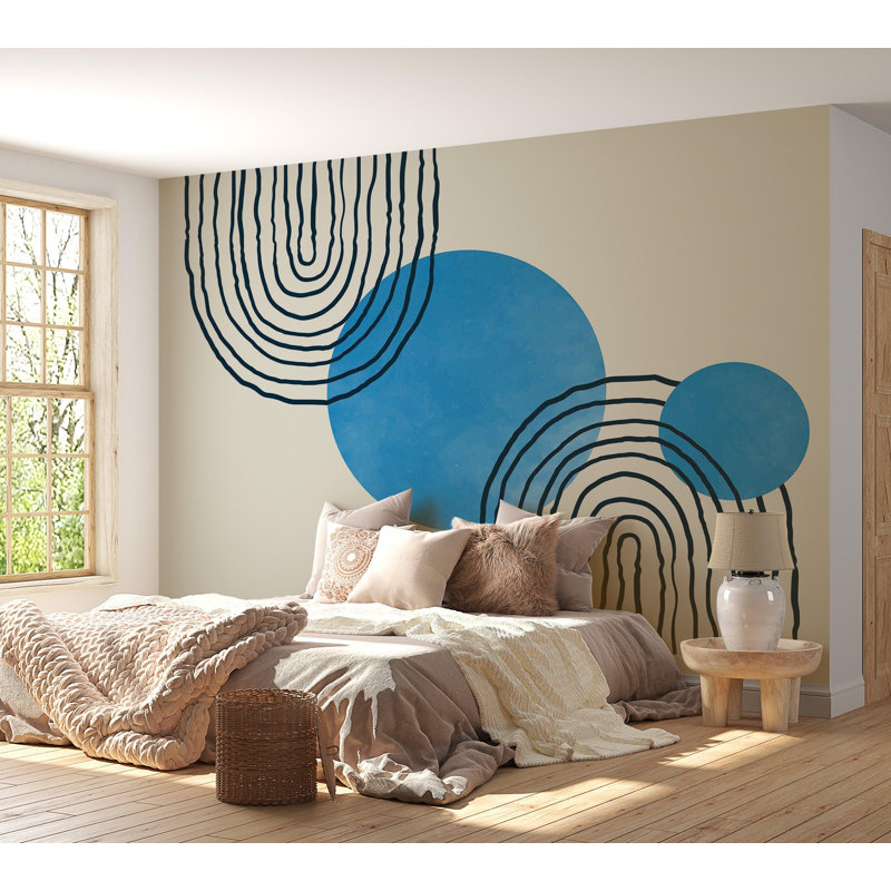 Premium Wallpaper Wall Mural - Abstract Circles, 120" L x 180" W