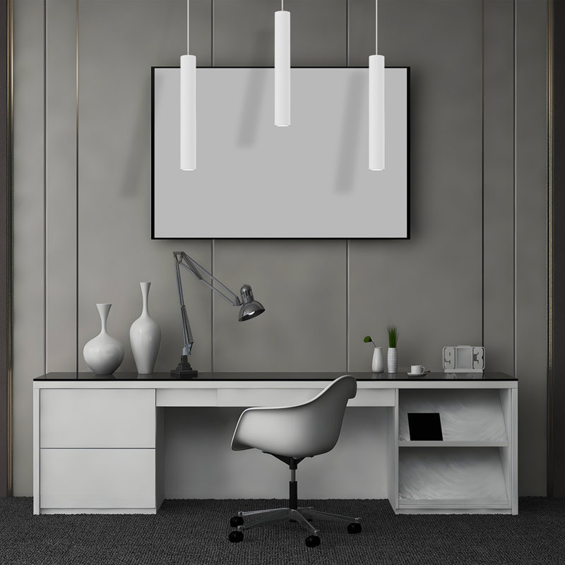 Hudson 3 - Light Kitchen Island Pendant, White