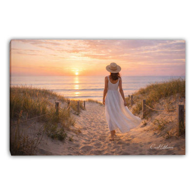 Sunset Shoreline Wrapped Canvas Wall Art