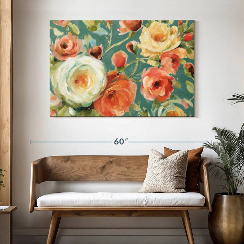 Harnek florabundance sarcelle d'automne, H 32 po x l 48 po