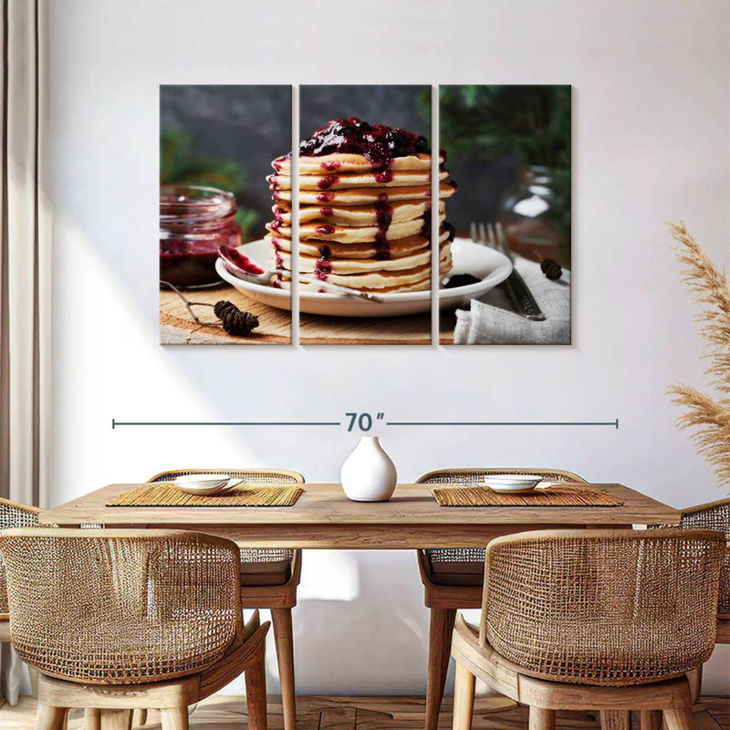 Yarlin Blueberry Pancakes, 36" H x 57" W