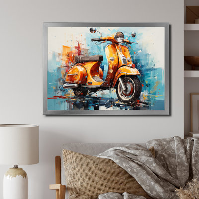 Scooter City Rides IV - Transport, reproduction d'art mural