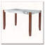 Ensemble de salle à manger 4 pièces avec table, chaises et banc en faux marbre-708509403