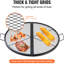 Barbecue robuste en acier pour foyer d'extérieur pliable de 36 pouces avec support en X pour le camping et le pique-nique