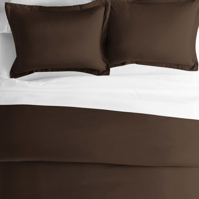 Chocolate Brown Ultra Soft Microfiber Queen Duvet Cover Set
