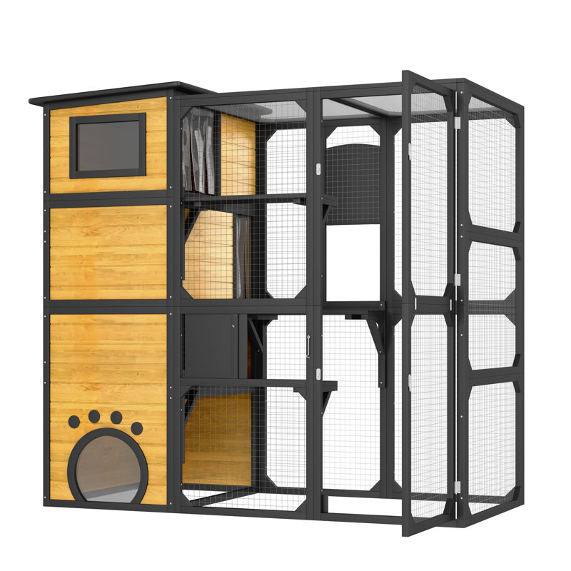 Grande cage pour chat à 4 niveaux Catio