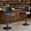 Bar Stool Set Of 2, Modern Bar Stools, Ergonomic Upholstered Stools With Back & Footrest, Adjustable Swivel Counter Stools For Kitchen Island-1786466981