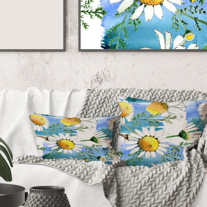 Floral Throw Pillow, 18" x 18"