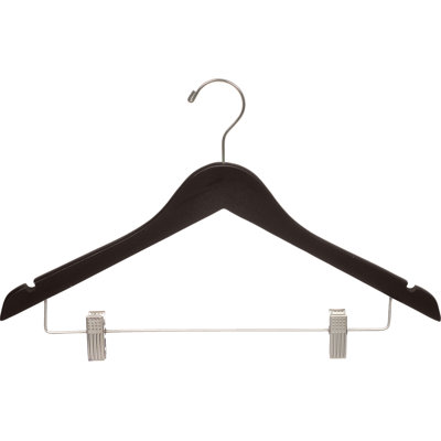 Wood Hangers With Clips for Skirt/Pants