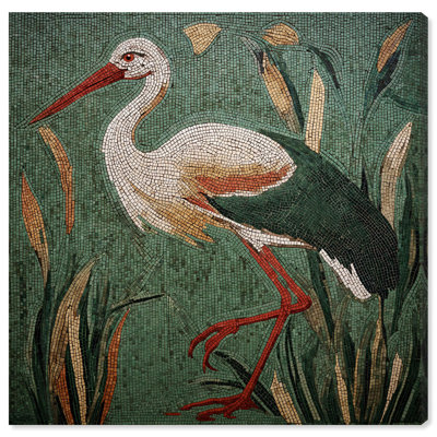 Assembled Heron II Vintage Decor Canvas Print by Art Remedy