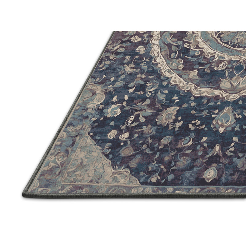 Tapis mauve soyeux et moelleux, Rectangulaire 3 pi x 5 pi