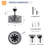 18"Matte Black Crystal Cage Ceiling Fan With Light (bulbs not included.)-1463132725