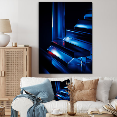 Sapphire Serenade Abstract Collages 2 - Abstract Collages, art mural