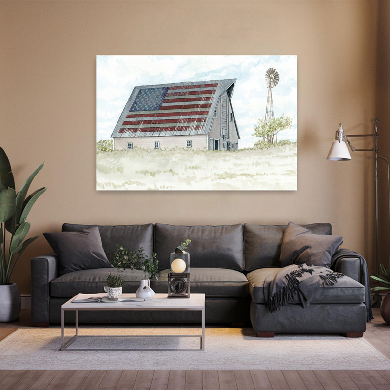 États-Unis, grange, art contemporain abstrait, architecture de paysage, H 40 po x l 60 po