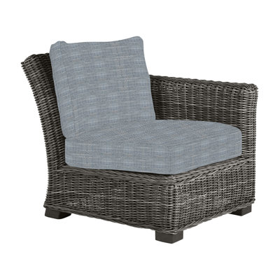 Rustic Woven Sectional Right - Slate Gray