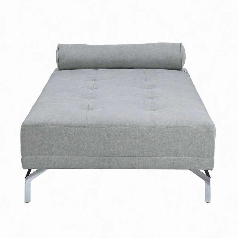 Velvet Upholstered Sofa Bed With Pillow