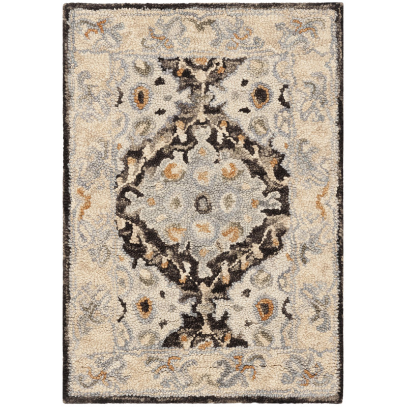 Tapis oriental beige / brun en laine / coton touffeté à la main Vahakn, Rectangle 5 pi x 8 pi