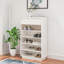 10 Pair Solid Wood Shoe Storage Cabinet-464707141