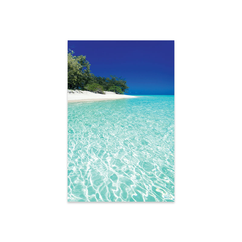 «Tropical Island Blue Water Beach Landscape On Plastique / Acrylique» par James Vodicka