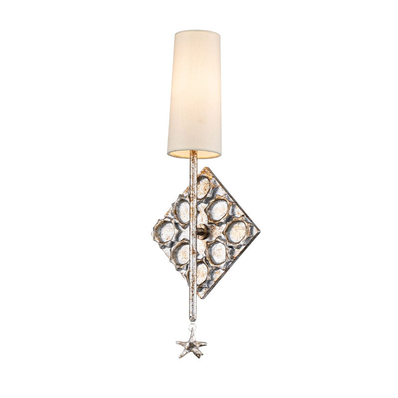 Applique murale 1 lumière Star, Feuille d'argent