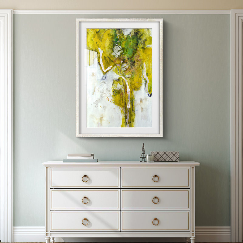 Golden Foliage I - impression encadrée, H 19,5 po x l 16,5 po, Blanc