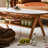 Log cream wind solid wood rock table