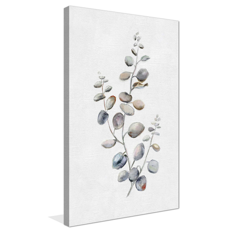 Eucalyptus II par Donna Brooks - Peinture, L 18 po x H 30 po, Toile tendue
