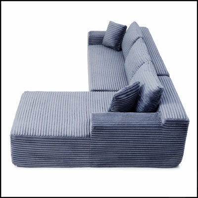 Corduroy L-Shaped Sectional