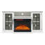 Kuerten 70" 3-Sided Electric Fireplace TV Stand with Glass Door Closed Storage-1344204220