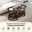 Table d'appoint en bois à 2 niveaux avec tablette de rangement ouverte-262986501-262986554