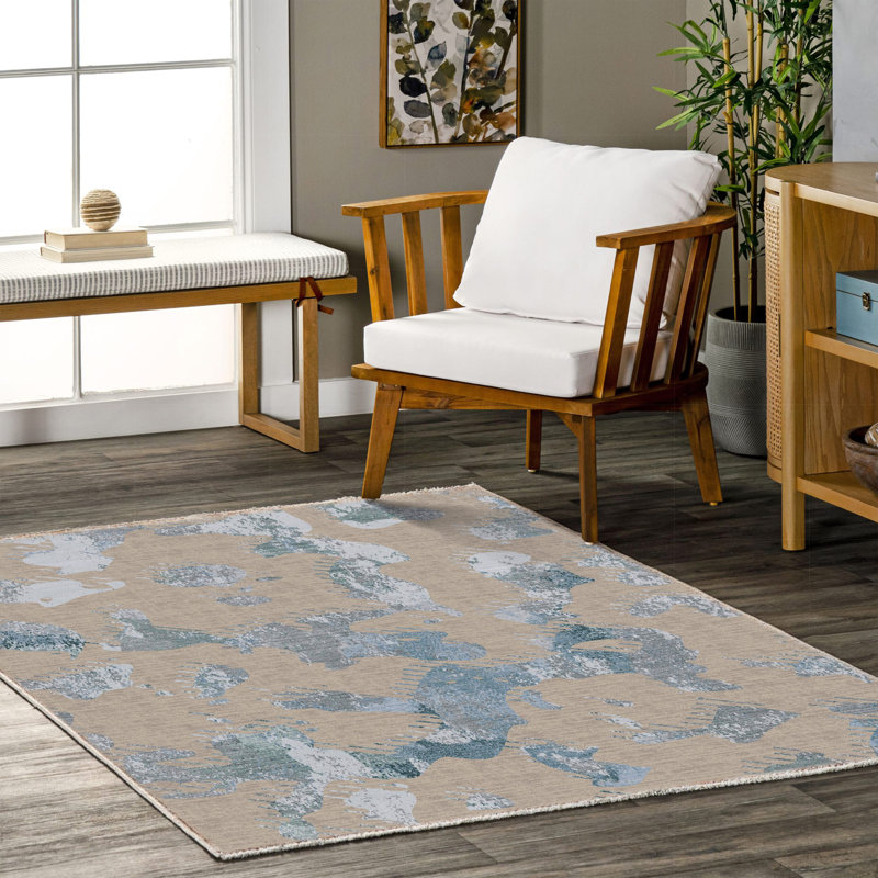Tapis rectangulaire Zyir avec envers antidérapant, Tapis de couloir 4 pi x 9 pi 11 po