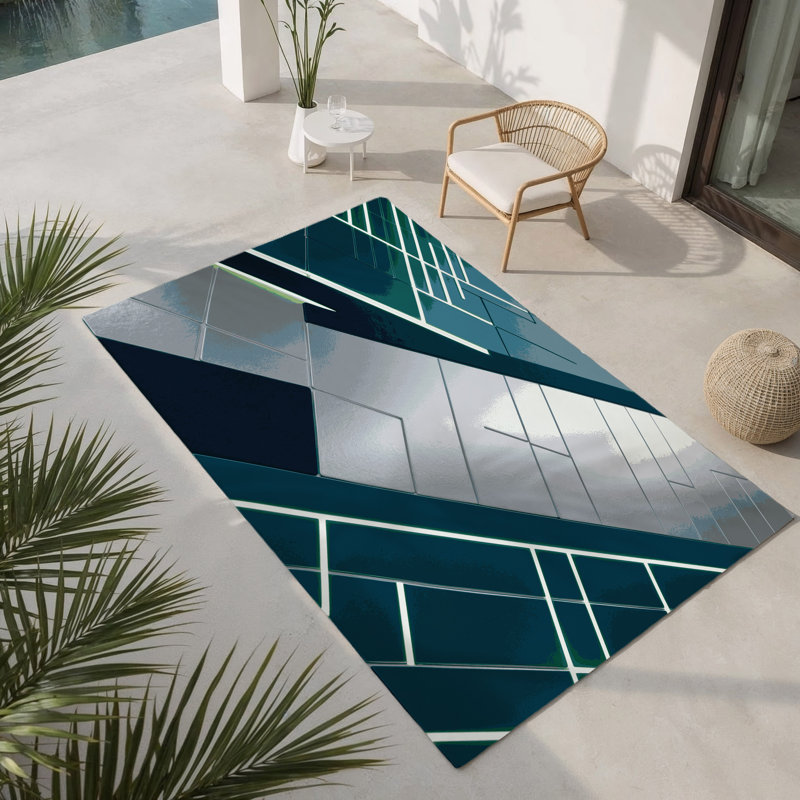 Tapis intérieur et extérieur Nebula Wave, Rectangulaire 8 pi x 10 pi