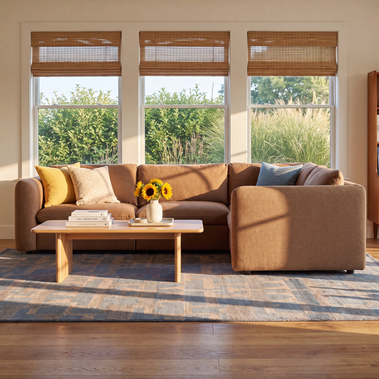 Margorie Upholstered L-Sectional, Antwerp Cafe Linen Blend