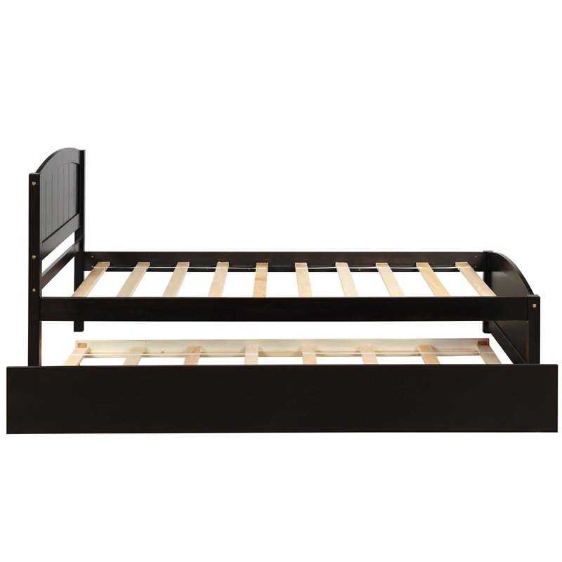 Lit plate-forme avec lit gigogne, Espresso
