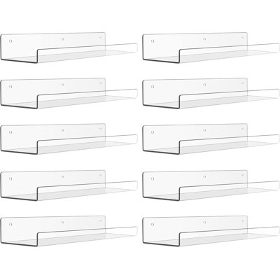 Ensemble de 10 tablettes murales en acrylique